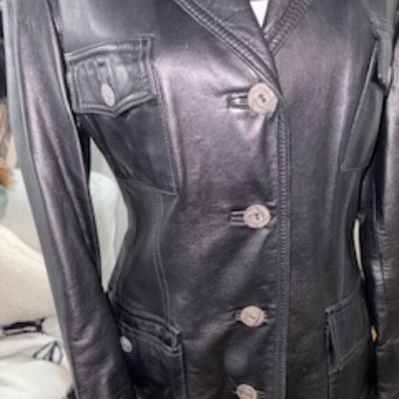 Leather Blazer jacket - Picture 3 of 5